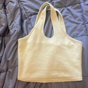 XS halter cross back tank.